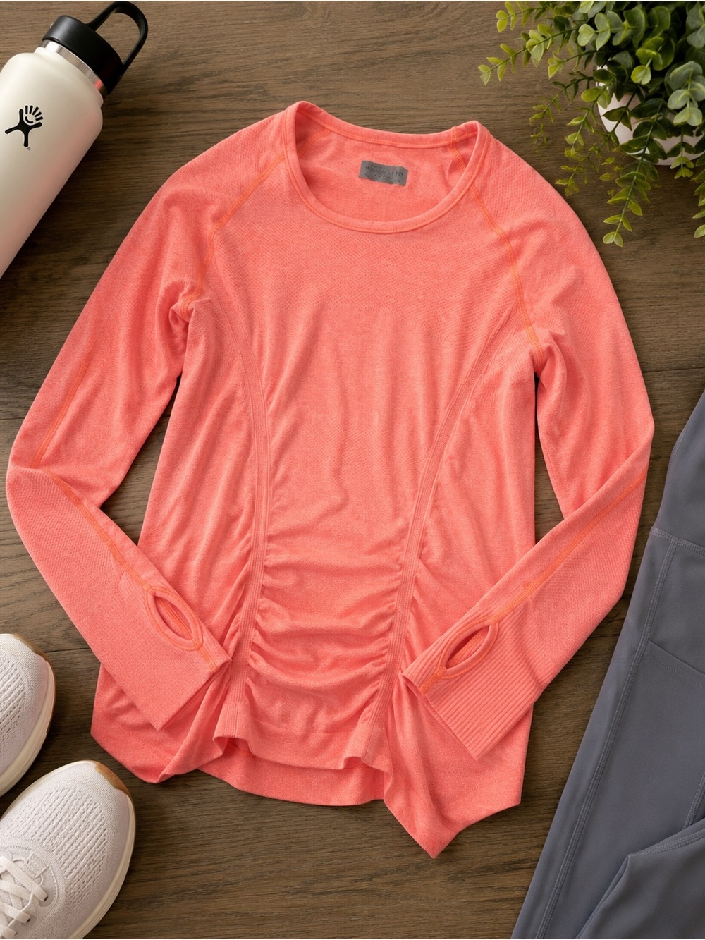 Athleta Coral Performance Long Sleeve Top
